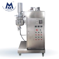 Lab inline cosmetic cream shampoo homogenizer liquid soap mixing machine vacuum emulsifying mixer for cosmetics