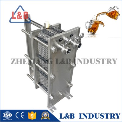 hot sale Stainless steel liquid plate heat exchanger beer wort chiller