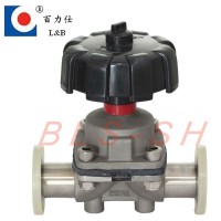 stainless steel manual sanitary pvdf lined diaphragm valve